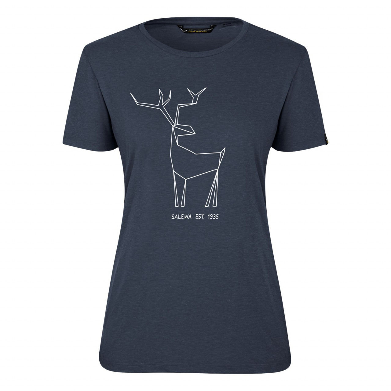 Camisetas Mujer Chile - Salewa Deer Dry Short Sleeve - Azules/Azul Marino - GTHE-53180